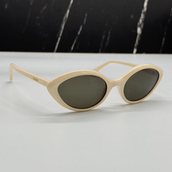 NEW CL40264U 25N CELINE SUNGLASSES IVORY KHAKI WOMEN EYEWEAR CELINE - Picture 5 of 12
